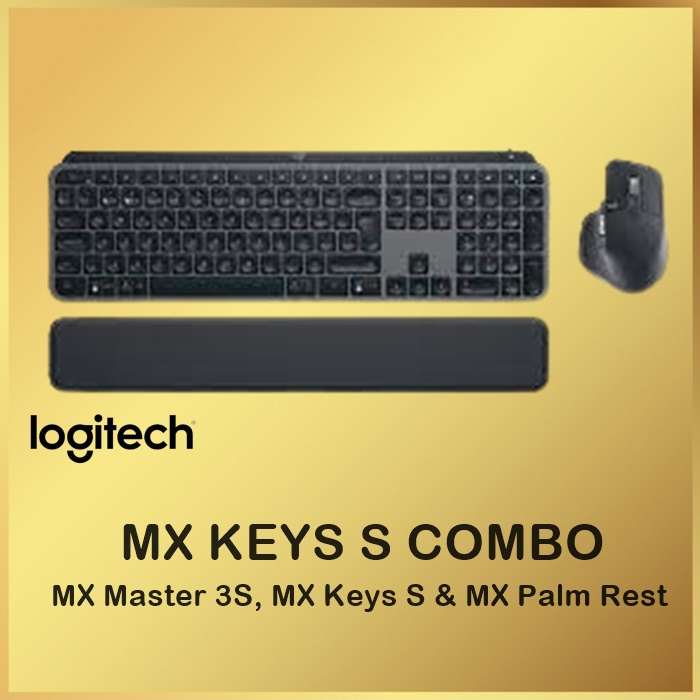 Logitech MX Keys S Combo Silent Wireless Keyboard Bluetooth