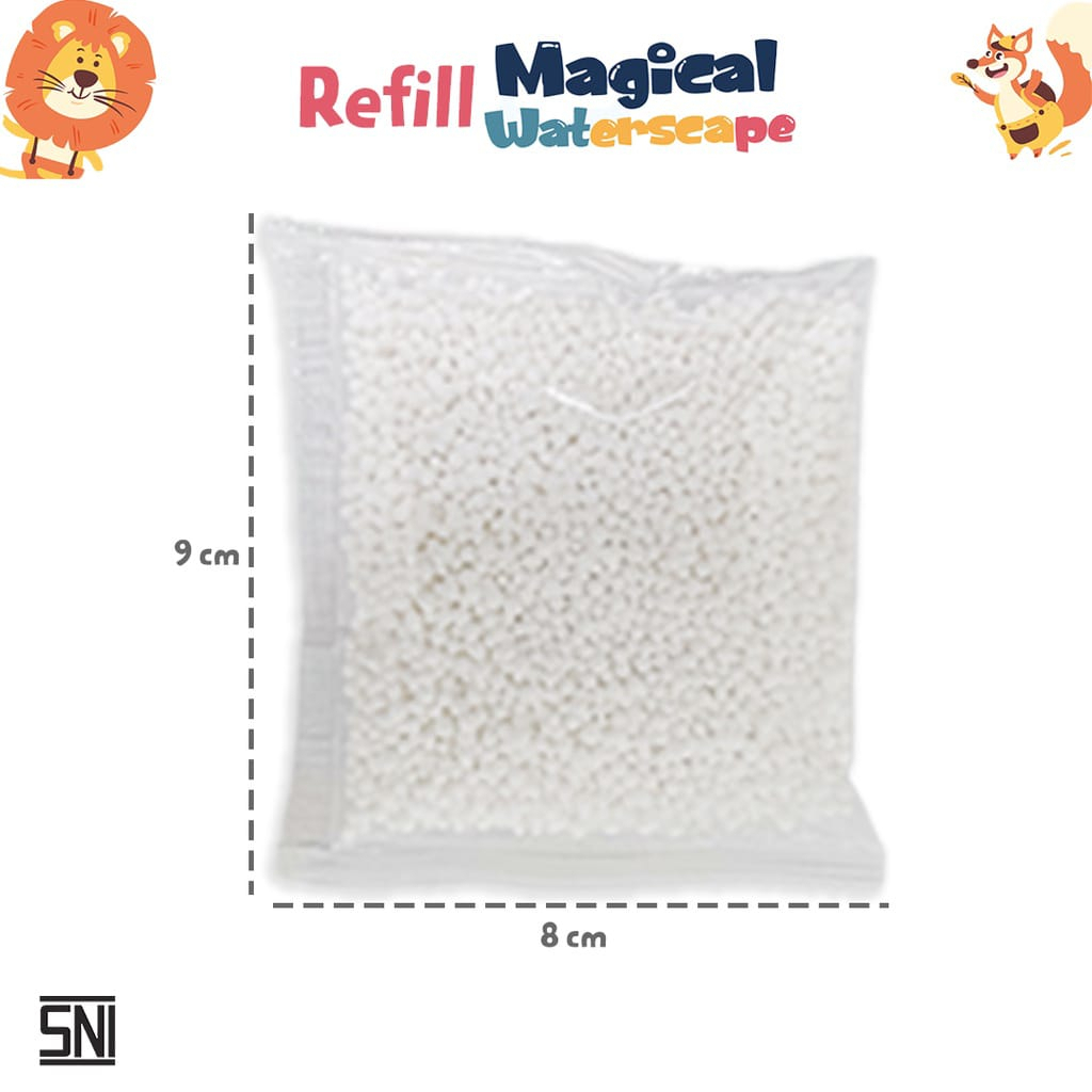 Refill isi Satuan Mainan DIY Water Jelly Magic / Bubuk Koagulasi Waterscape Water Scape/Mainan Anak Magical Waterscape Refill