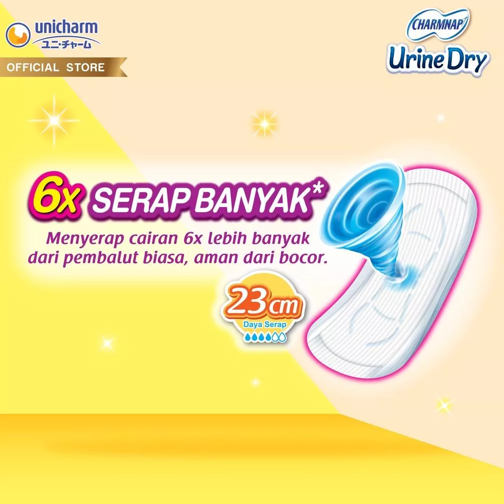 Charmnap UrineDry 23cm 10pads Pembalut Urine