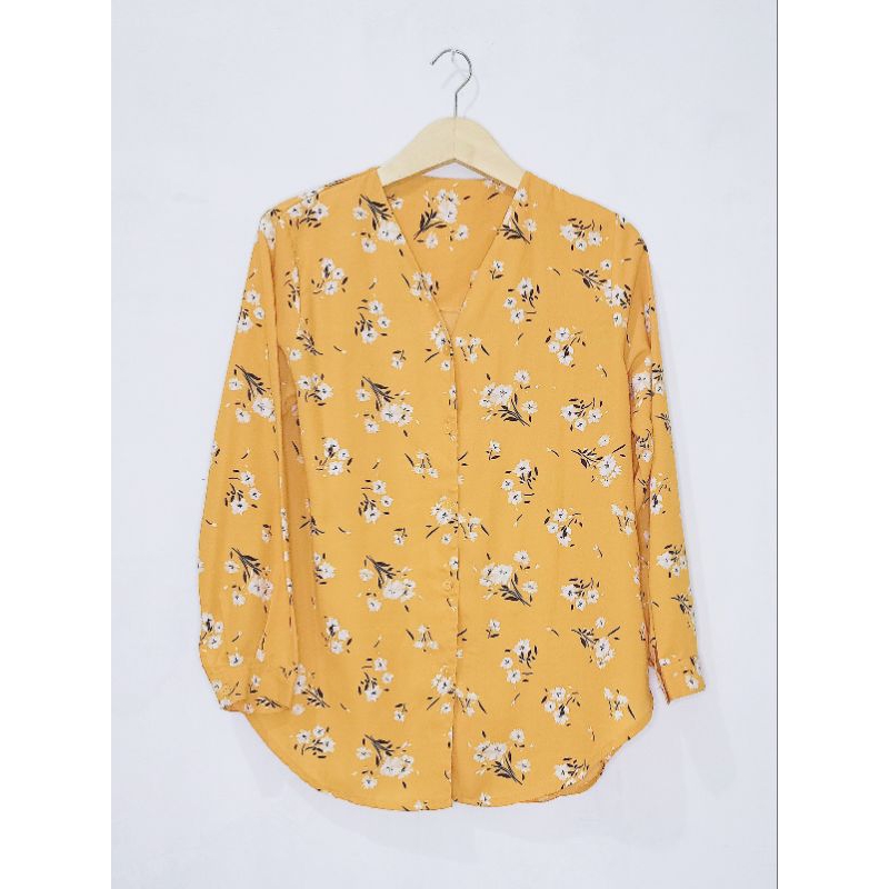 Kemeja Yellow Bunga - Pl