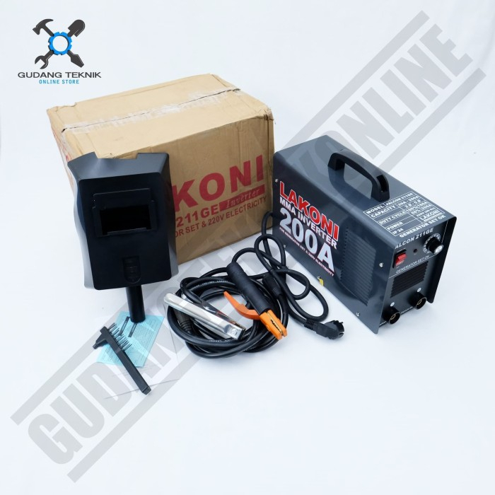 Mesin Las Listrik MMA 200A FALCON 211GE LAKONI / Electric MMA Inverter Trafo Welding Mesin Las MMA Falcon 211 GE LAKONI
