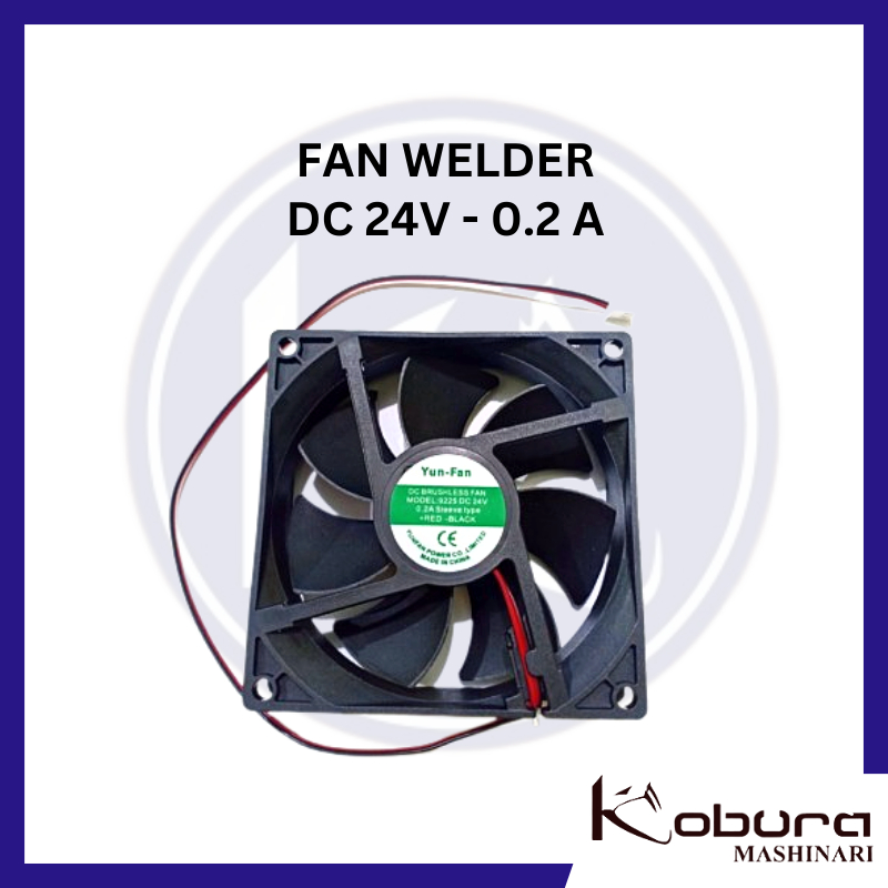 Fan kipas welder DC 24 V 0.2 A 92x92x25 mm