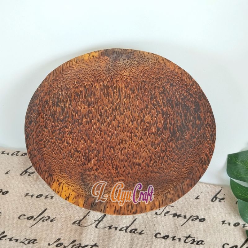 L-AYUCRAFT Cobek bulat kayu aren 22cm