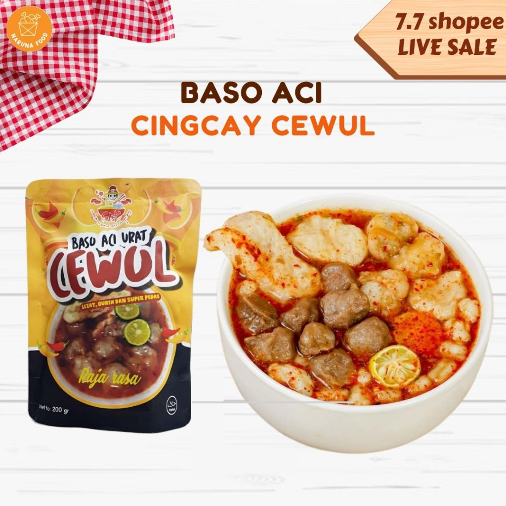 PROMO 10.10 Baso Aci Instan Boci Bakso Aci Urat Cewul Raja Rasa Boci Cewul Bakso Aci Cewul Baso Aci Cewol Cingcay Viral, Lezat, Gurih, Super Pedas Makanan Ringan Baso Urat