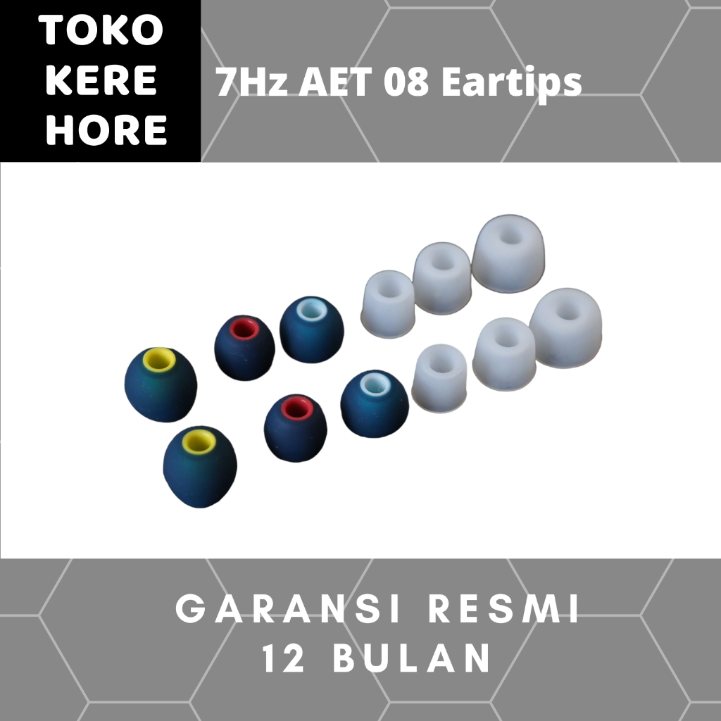 7Hz AET08 Silicone Eartips 6 pairs for Earphone