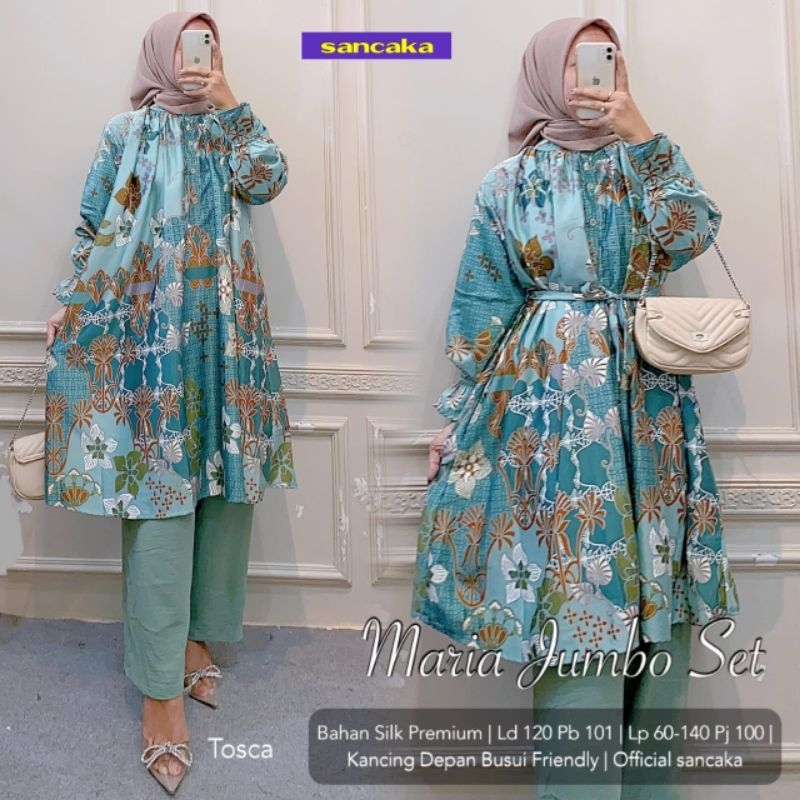Maria setelan jumbo cantik by Sancaka REALPICT PRODUK