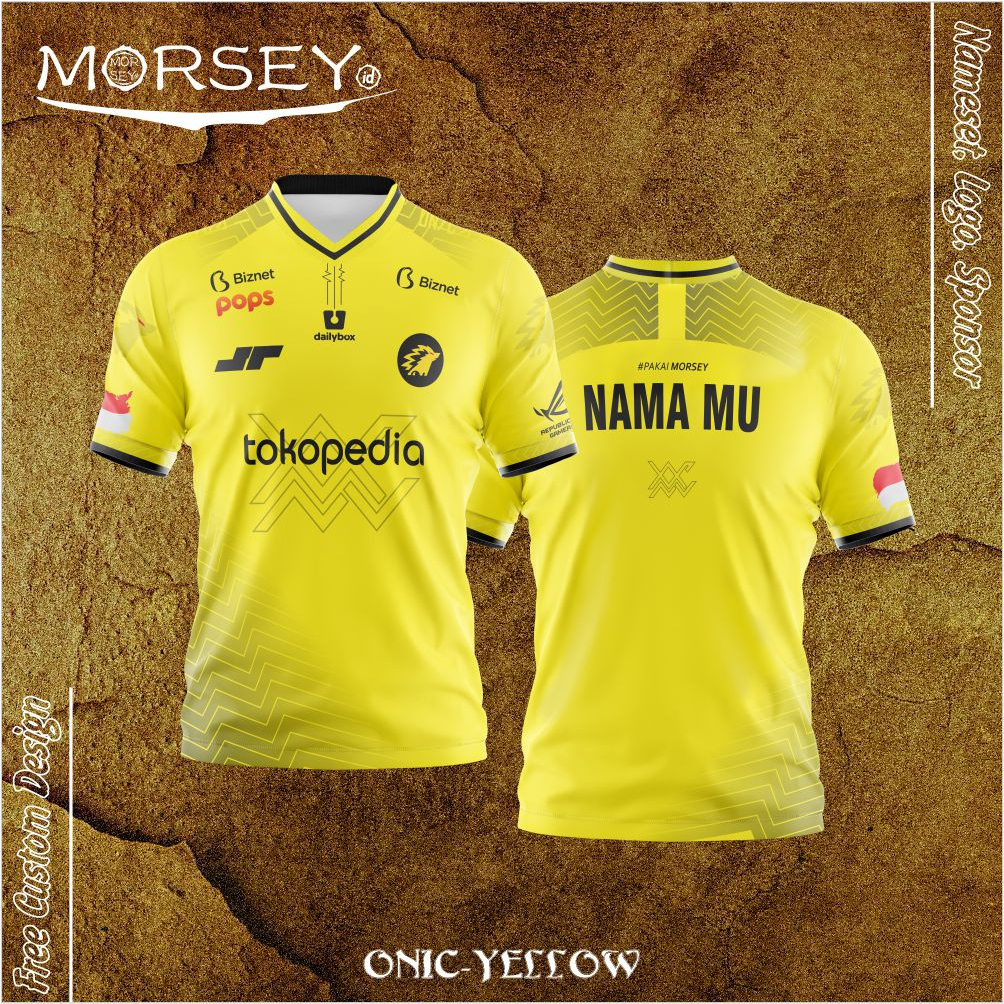 MORSEY.ID  Jersey Esports  ONIC - Jersey Custom Printing - Kaos Jersey Custom Nama, Logo Dan Sponsor