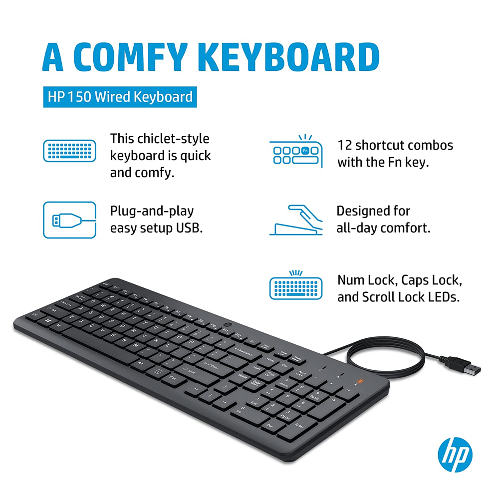 KEYBOARD HP 150 WIRED