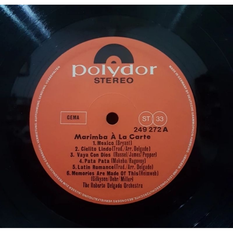 Vinyl Piringan Hitam 12 inch Marimba A La Carte