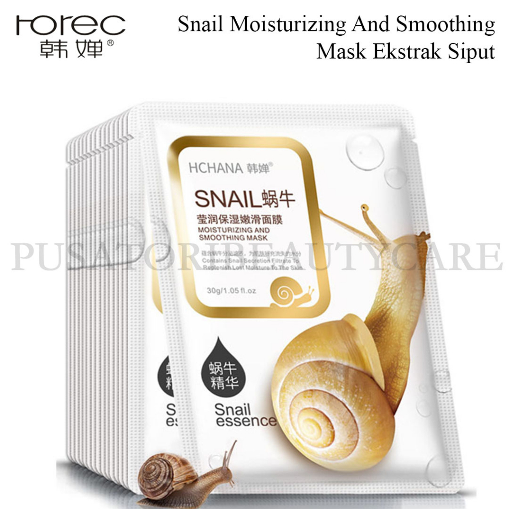 HCHANA/ROREC Masker Snail Moisturizing And SmoothingMask Ekstrak Siput