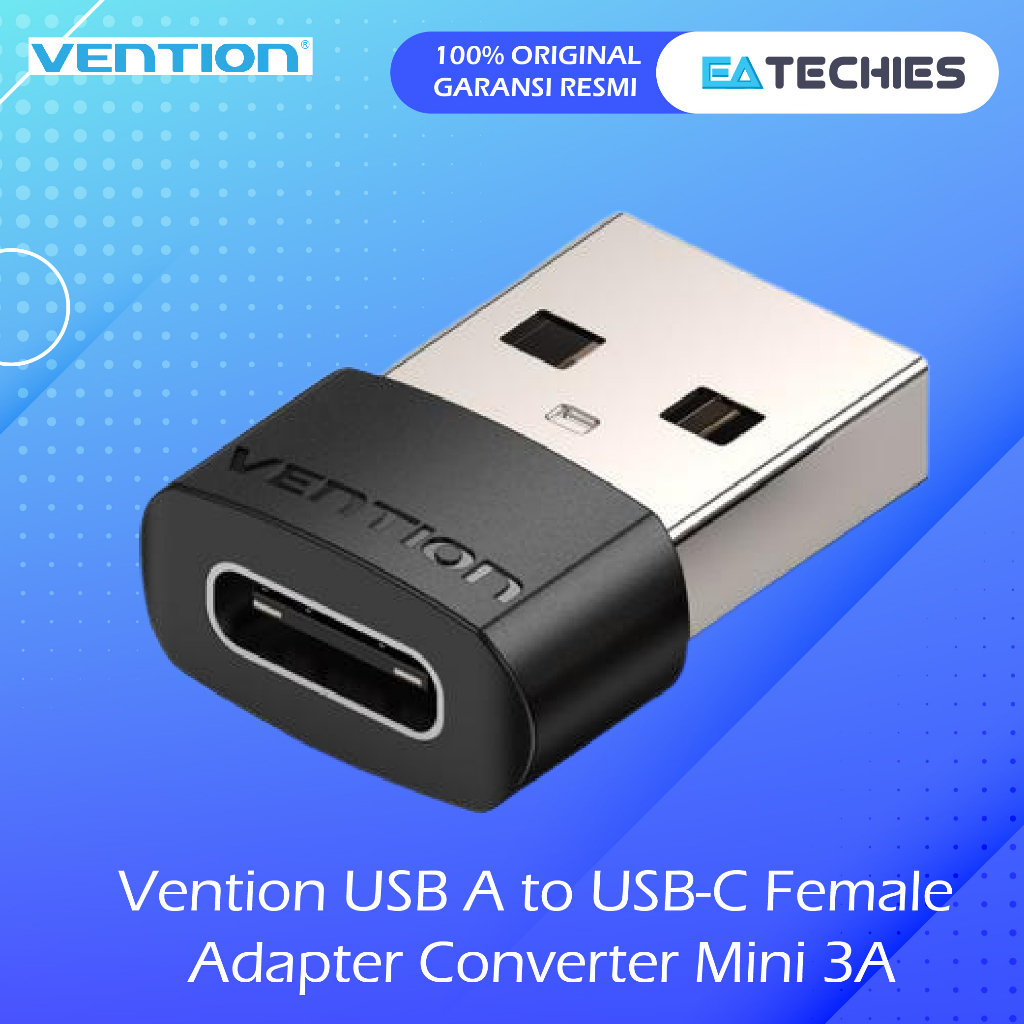 Vention USB A to USB-C Type C Female Adapter Converter Mini 3A CDW