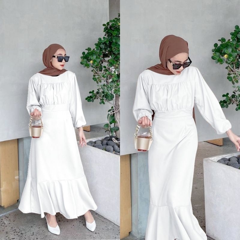 Emily Dress Fashion Wanita Kekinian Maxi Dress Korean Look Style GAMIS DRESS Remaja Terbaru Kondanga