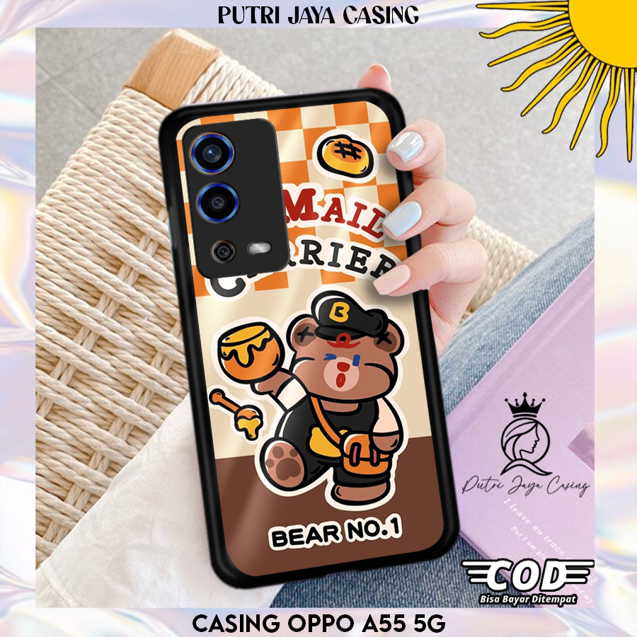 Case Hp Oppo A55 5G casing Oppo A55 5G Motif ANIMEBEAR04 Casing Terbaru Case Karakter Lucu Casing Lu