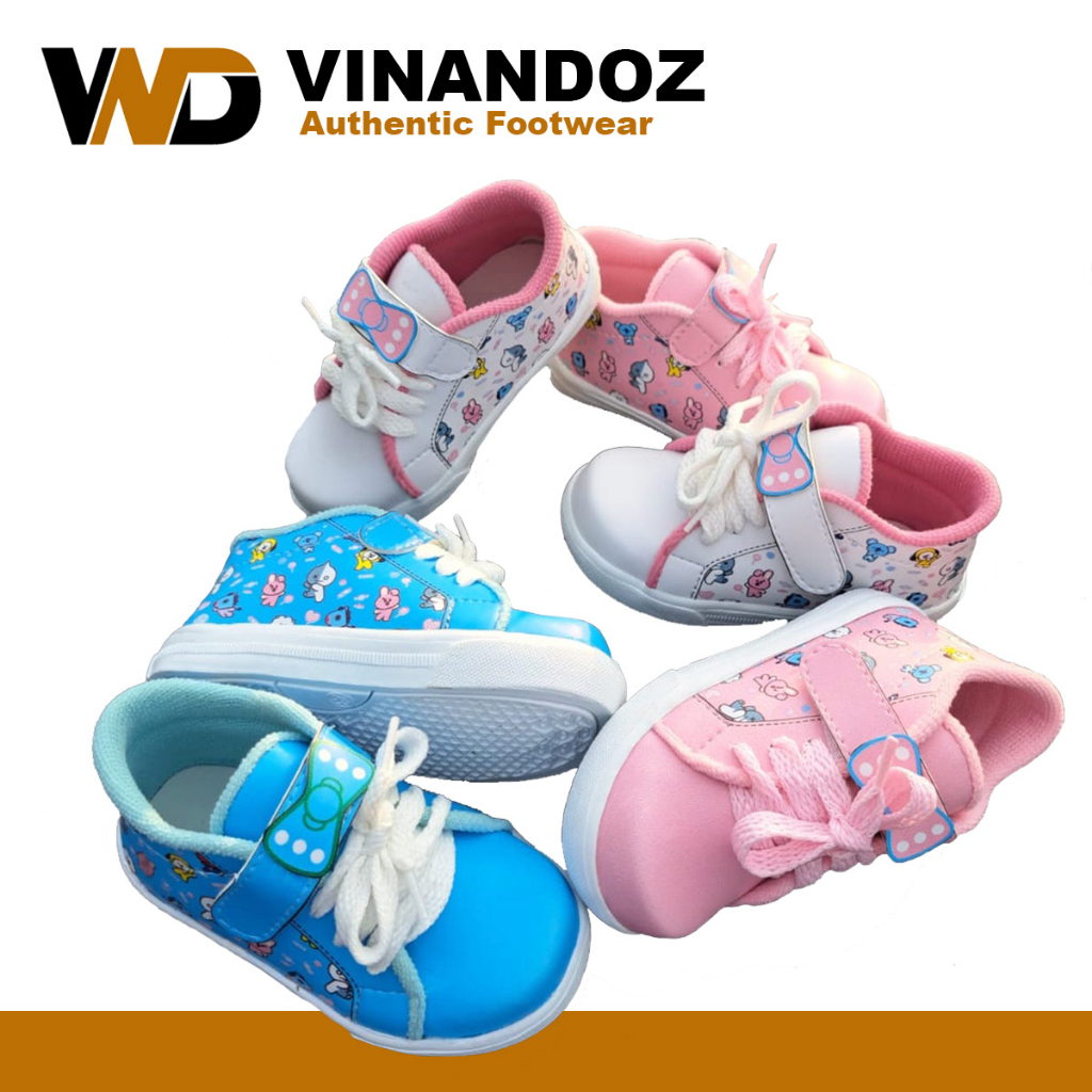 Sneakers Anak Perempuan umur 1 - 6 tahun - Print Pita - VINANDOZ SNP10