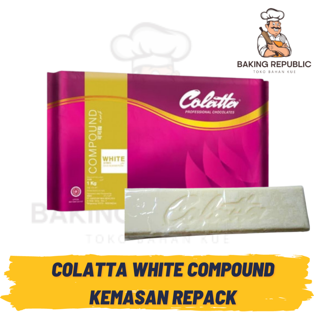 

COLATTA WHITE COMPOUND | 1 BAR | KEMASAN REPACK | COLATTA COKLAT PUTIH BATANG