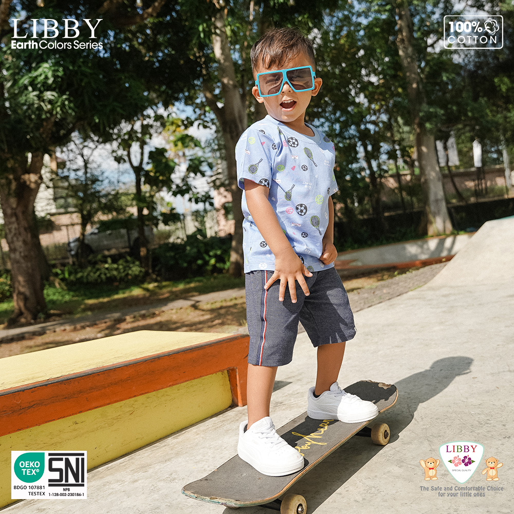 Libby Tom Short 9 Bulan - 8 Tahun Celana Pendek Denim / Anak Earth Series Unisex CBKS