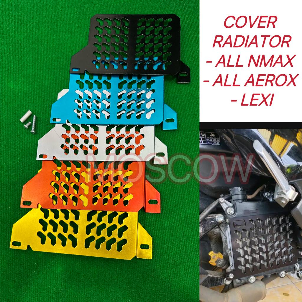 COVER RADIATOR SEMUA MOTOR NMAX 2015 - 2023 SEMUA AEROX LEXI GRATIS BAUT DAN BOSHING TINGGAL PASANG WARNA HITAM BIRU SILVER GOLD MERAH Nmax Nmax New ocito NMAX OLD LAMA AEROX TERBARU LEXI  Nmax New 2020 2021 2022 2023