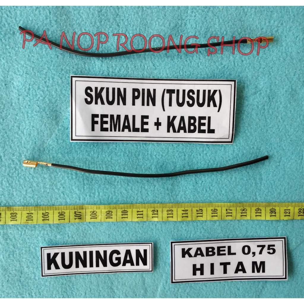 SKUN PIN BULAT ( TUSUK ) FEMALE + KABEL HITAM