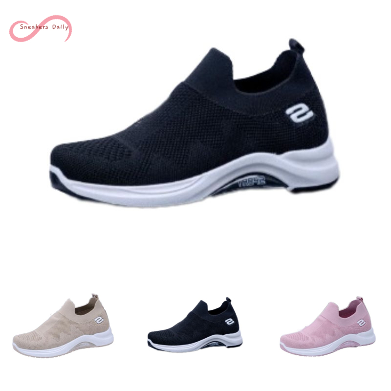 COD Sneakersdaily R-28 Sepatu Sneakers Rajut Wanita Travel And Jogging Import Premium