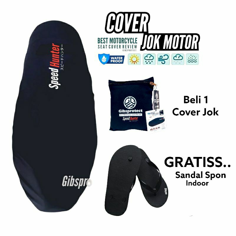 Sarung Jok Motor Beat Vario Scoopy Fino Mio Genio Fazzio Nmax Pcx Aerox Adv Freego Filano Cover Jok Motor Univesal Terbaru Motif Steet Style Jpn Casual Warna Hitam