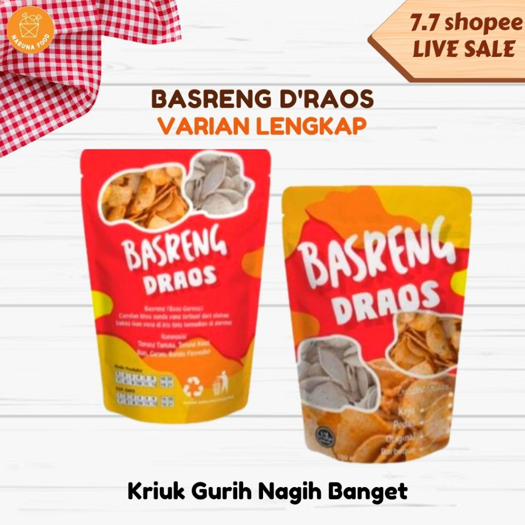 PROMO 11.11 BASRENG D'RAOS camilan basreng draos keju pedas original barbeque pizza d raos lezatnya deudeuieun