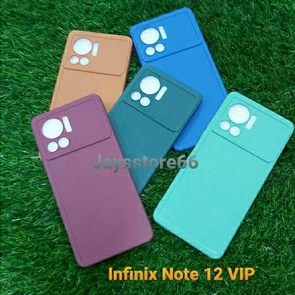 Case Pro Camera Soft Matte With Camera Protector 9D Infinix Note 12 VIP