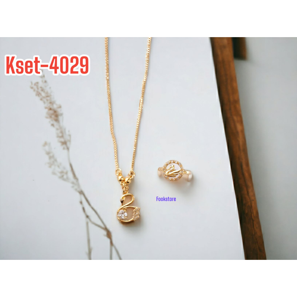 SET KALUNG ANAK GRATIS CINCIN PERHIASAN PREMIUM/KSET-4026/KSET-4029