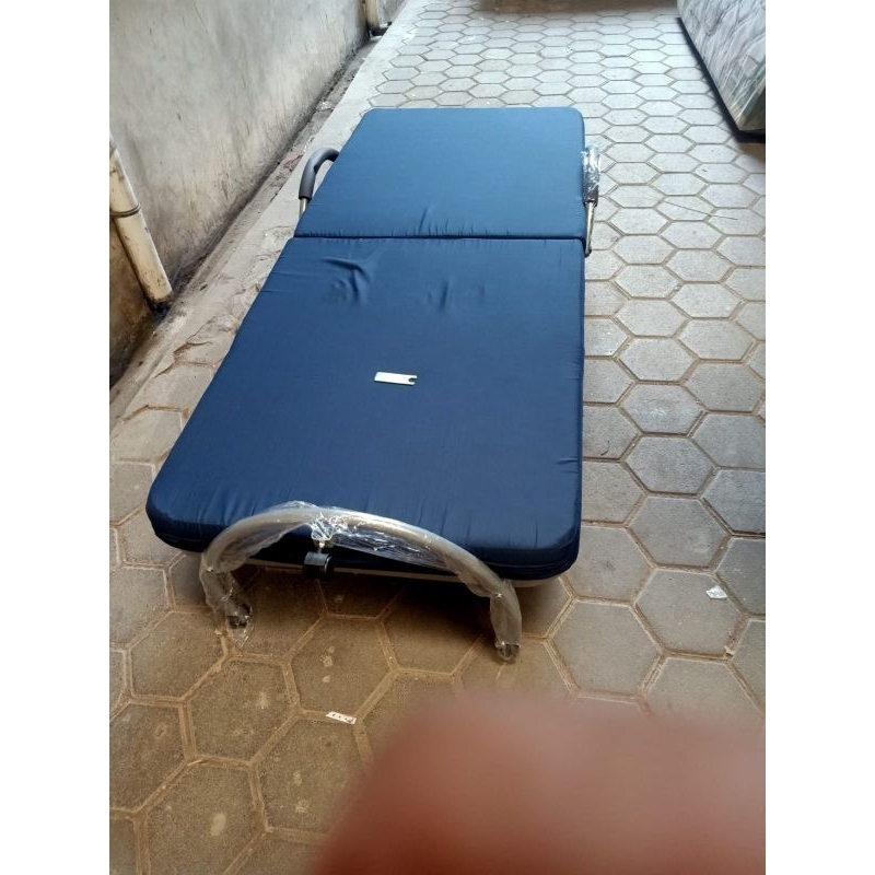 ranjang lipat folding besi lipat tempat tidur besi + kasur FOLDING BED