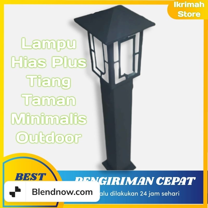 Lampu Hias Plus Tiang Taman Minimalis Outdoor-Lampu Hias Tiang Taman