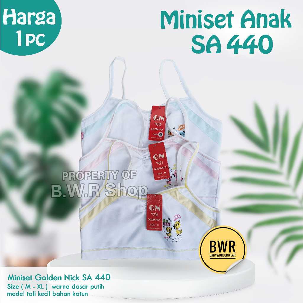 MINISET GOLDEN NICK SA 440  | Kaos Dalam Anak Remaja Tali Kecil  SA440 - Bwr