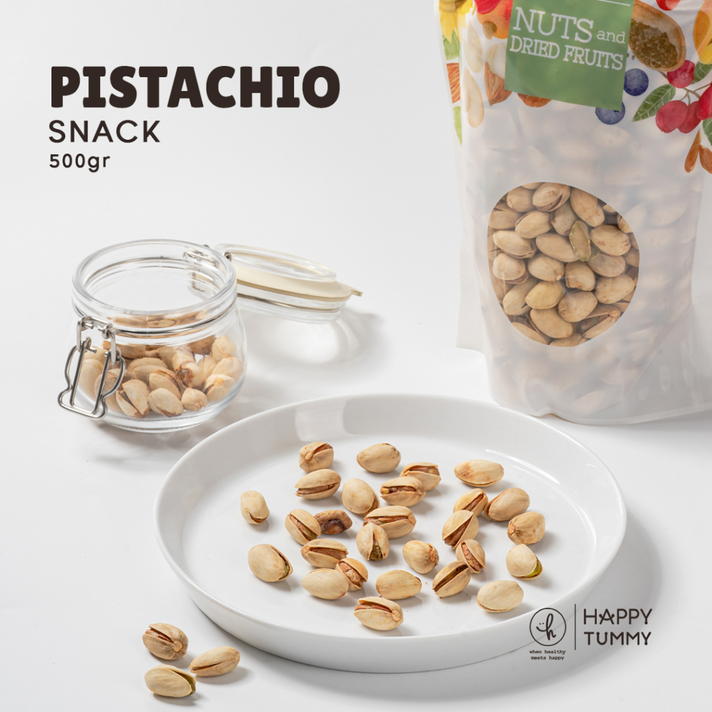 

Happy Tummy - Healthy Food Roasted Pistachio 500 Gram / Kacang Pistachio Panggang Organik