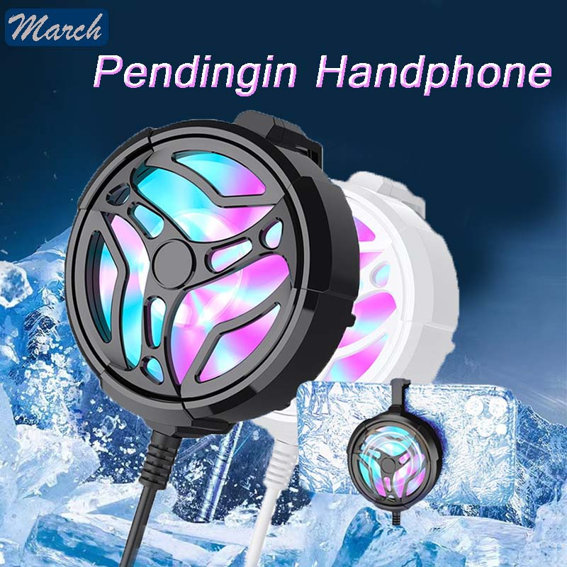 Funcooler Radiator Pendingin HP Gaming Fan Cooler Fans Cooling Fan Cooler gaming Mobile Phone RGB LED light cooling radiator Kipas cool HP