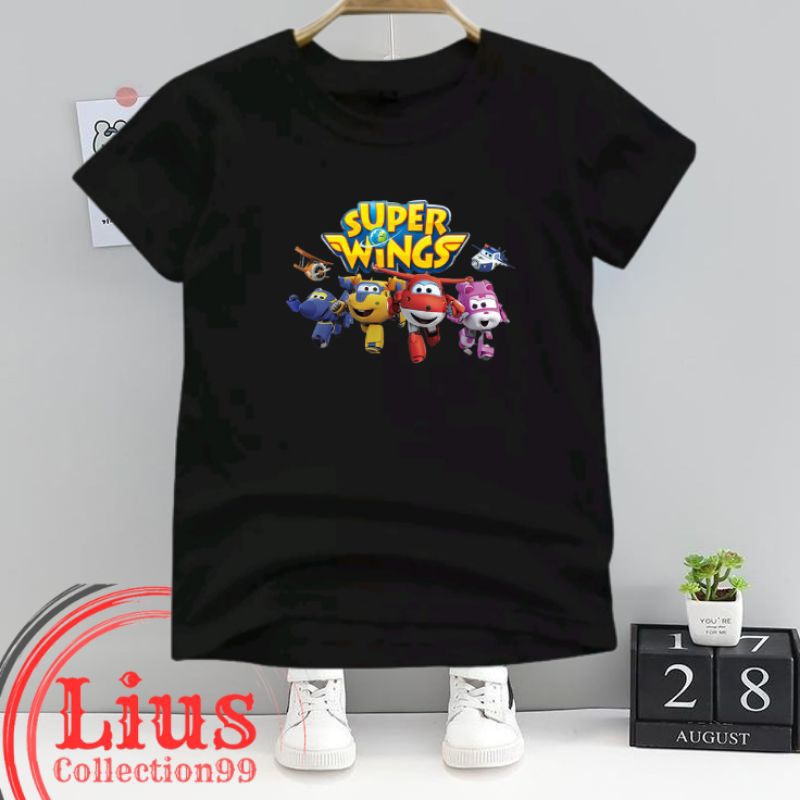 Kaos Anak Super Wings ( Umur 2 - 10 Tahun ) Unisex