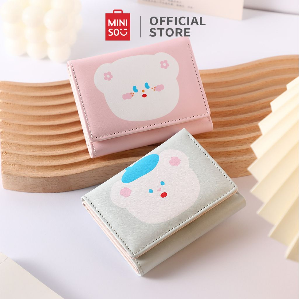 COD MINISO Women's Short Wallet Dompet Anak Dompet Lipat Remaja Dompet Kecil Untuk Anak Dompet Pende