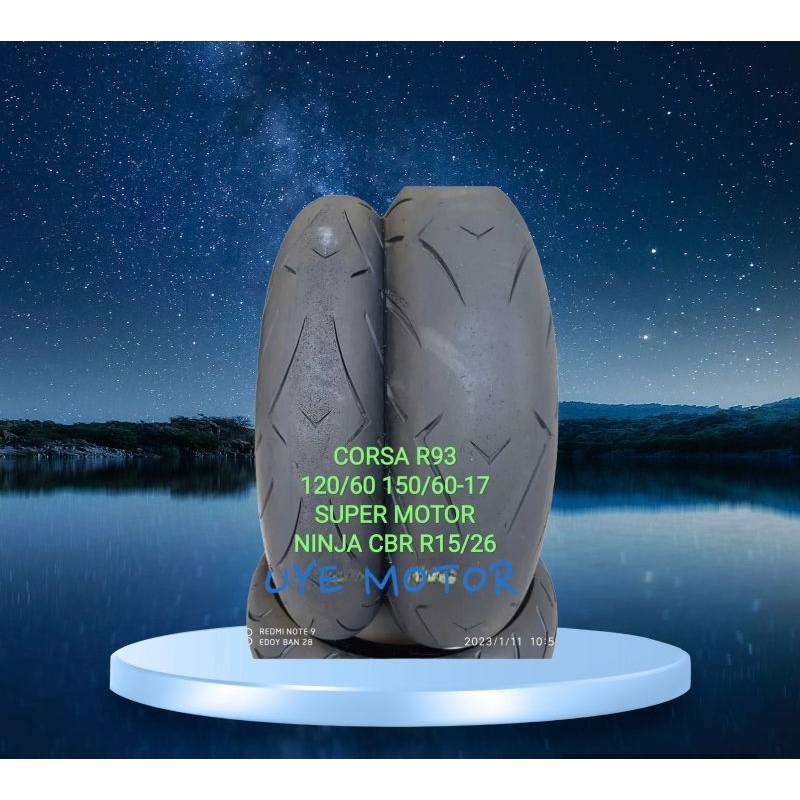 PROMO 12.12 BAN CORSA R93 RING 17 UK 150/60 120/70