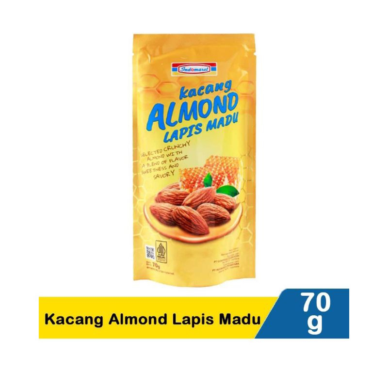 Kacang Almond Lapis Madu indomaret 70g