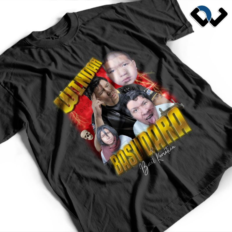 Baju Desain Bootleg Windah Basudara x Bocil Kematian