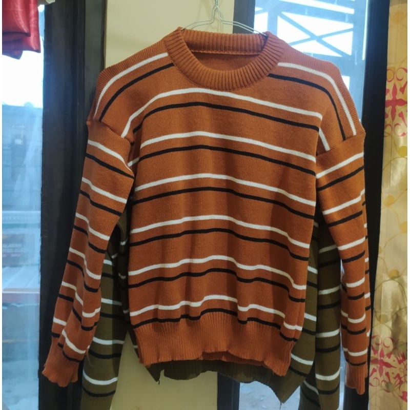 16vaulzesk Atasan wanita terbaru - Sweater polet full seker - Baju kaos wanita rajut kekinian