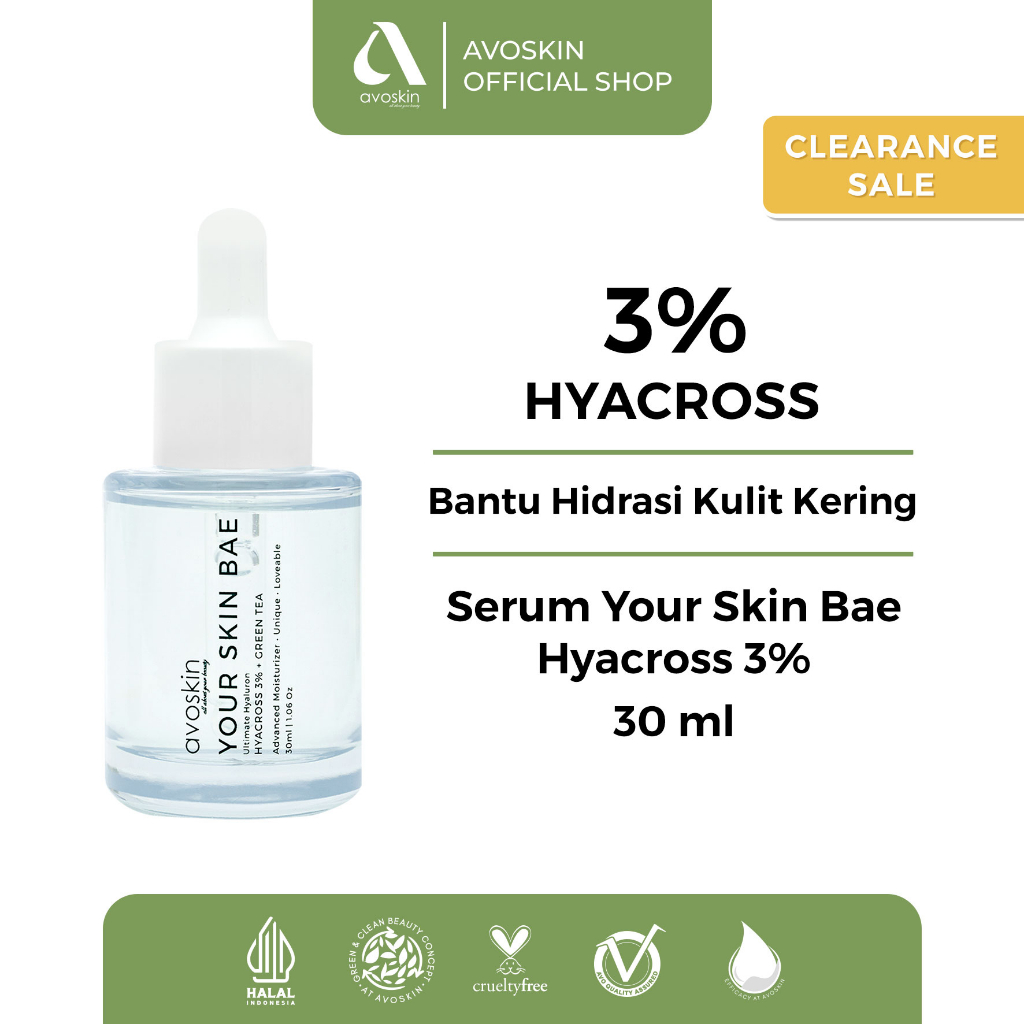 [CLEARANCE SALE] Avoskin Your Skin Bae Ultimate Hyaluron HYACROSS 3% + Green Tea (30ml) ED 04/25