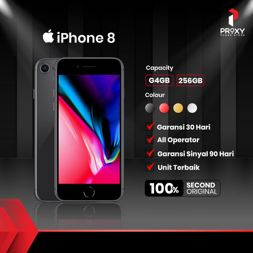 APPLE IPHPNE 8 64GB SECOND IBOX FULLSET ALL NORMAL