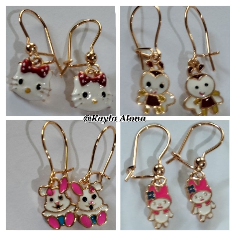 Anting Anting Anak Karakter Lucu Imitasi ( Gold )