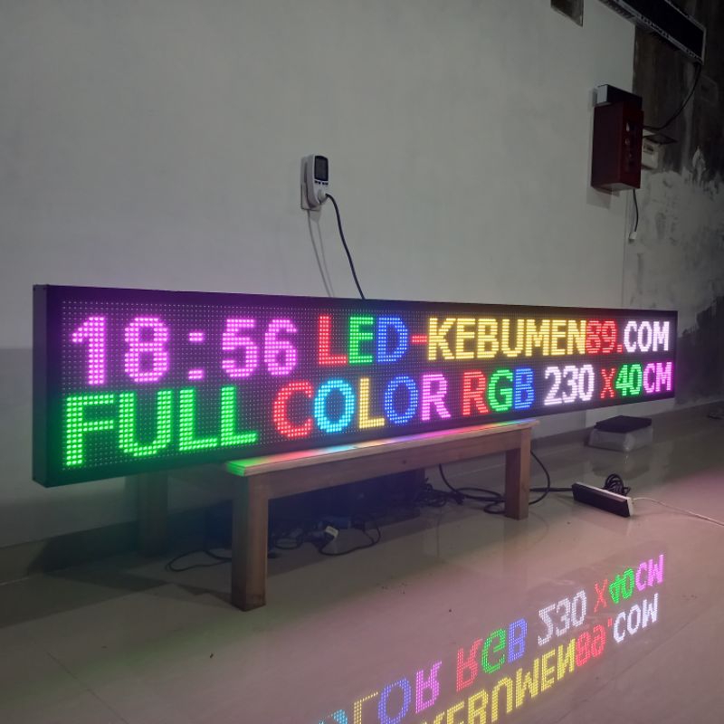 Running text outdoor 230x40cm fullcolor RGB P10