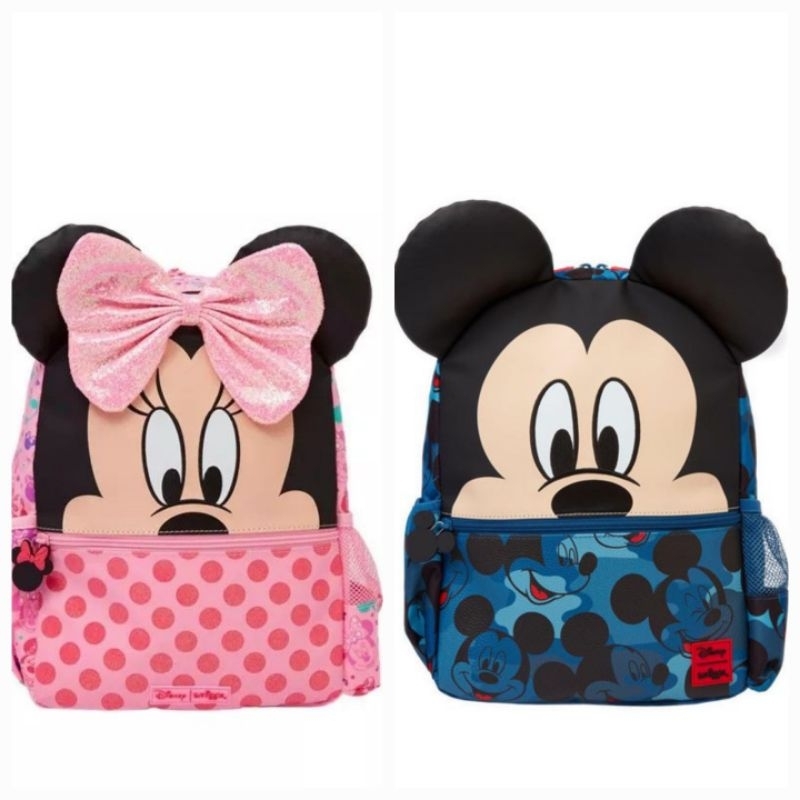 Smiggle Junior Mickey Minnie Backpack Hoodie Bottle