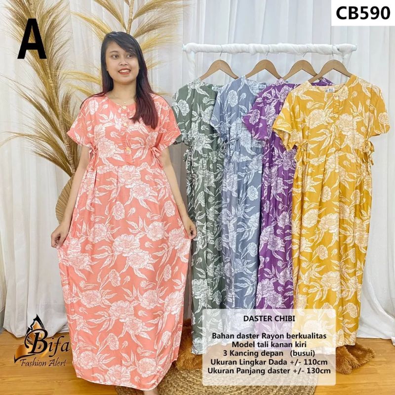 Longdress Chibi Random Ecer | Daster Chibi panjang |Daster Busui | Daster Tali samping
