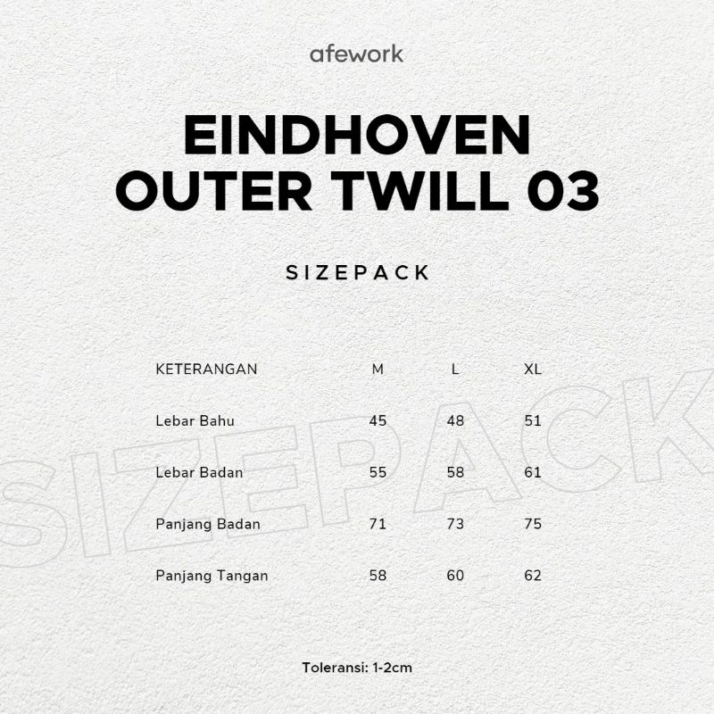 OUTER EINDHOVEN TWILL PRIA BY AFEWORK