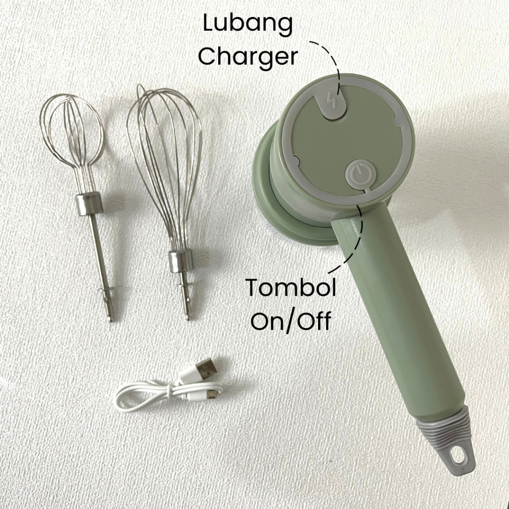 2 in 1 Set Alat Pemotong Sayuran Elektrik Mini Wireless/ Food Chopper elektrik mini food chopper