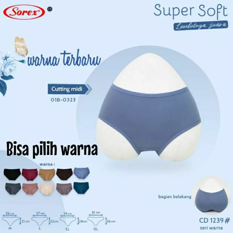 CELANA DALAM WANITA SOREX 1239 CD BASIC SUPER SOFT TERMURAH