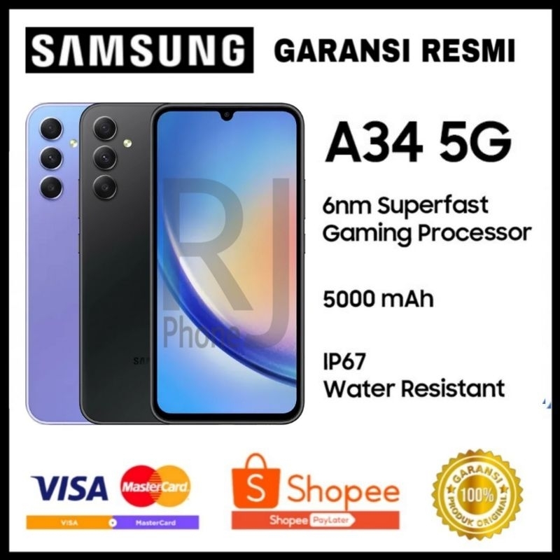 SAMSUNG A34 5G  8+8GB/256GB  (GARANSI RESMI)
