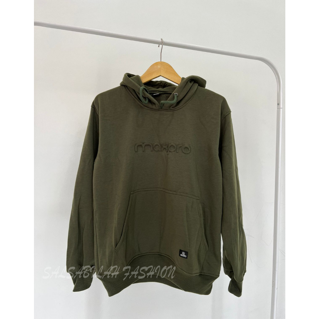 MAXPRO EMBOS Jaket Sweater Distro - Sweater Hoodie Pria Dan Wanita Flece Tebal