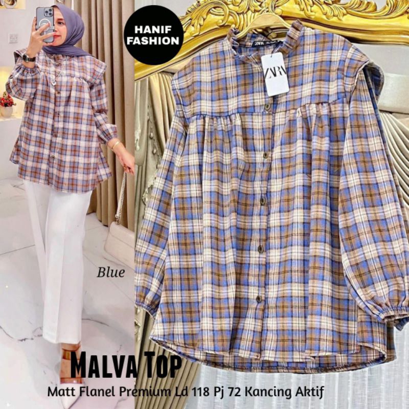 MALVA TOP BLOUSE WANITA